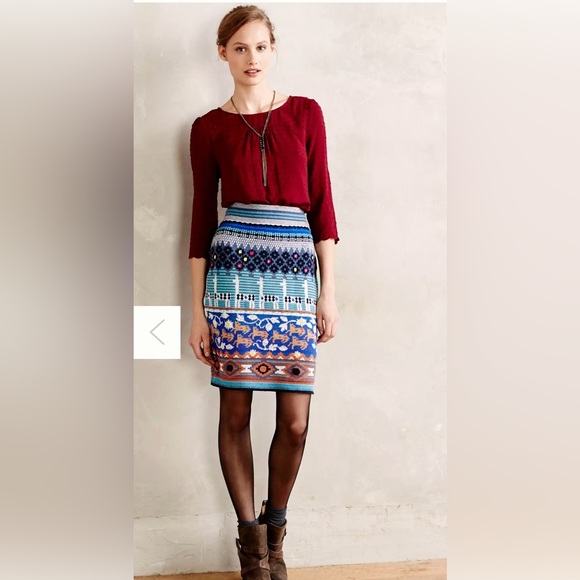 HWR Anthropologie llama skirt-small - Picture 4 of 11